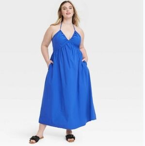 Universal Thread Blue Halter Maxi Dress